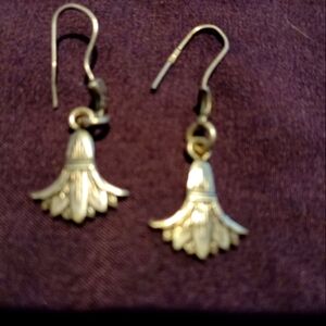 Silver haystack earrings